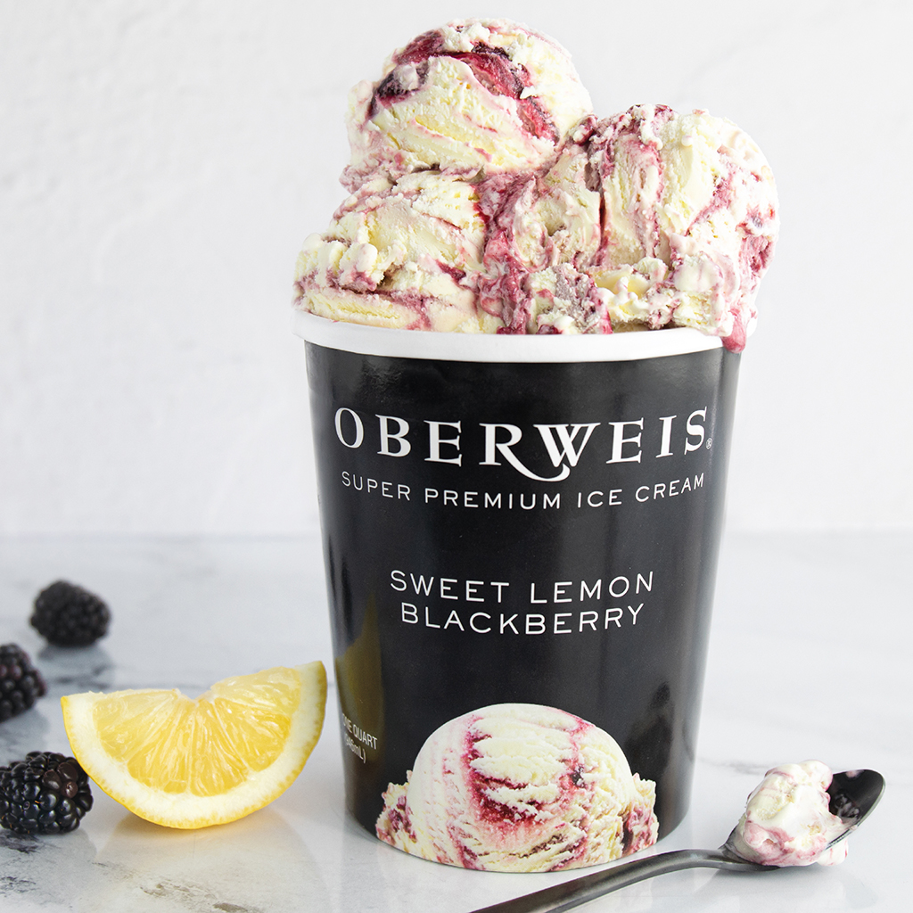 Sweet Lemon Blackberry Ice Cream Pints