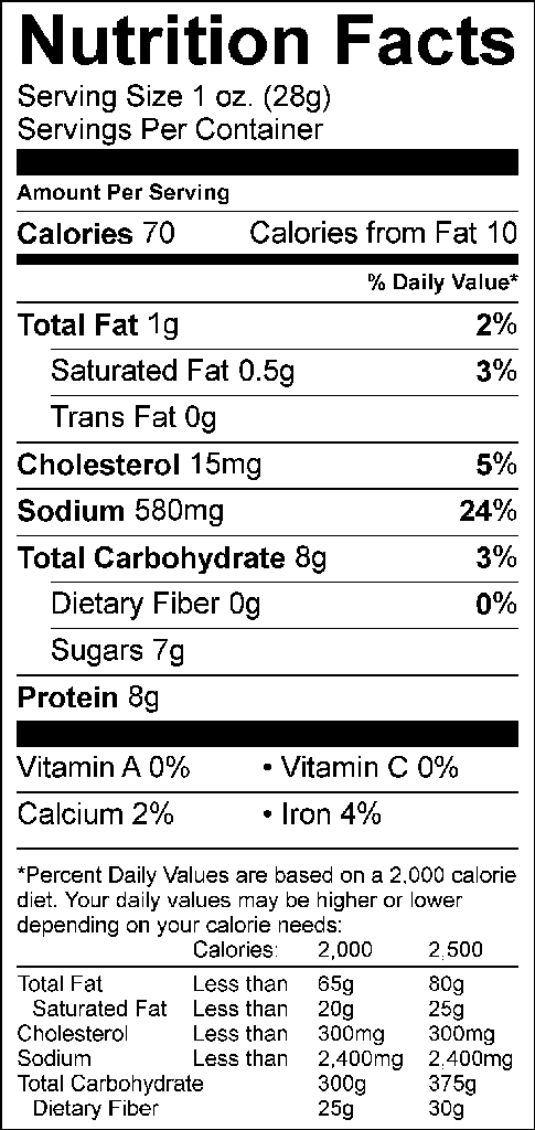 2.4oz All Natural Peppered Beef Jerky