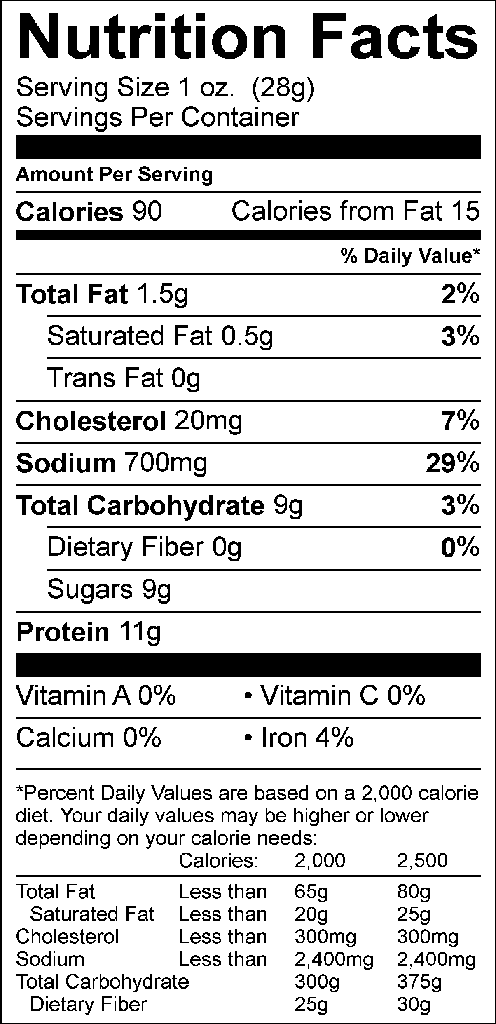 2.4oz All Natural Teriyaki Beef Jerky