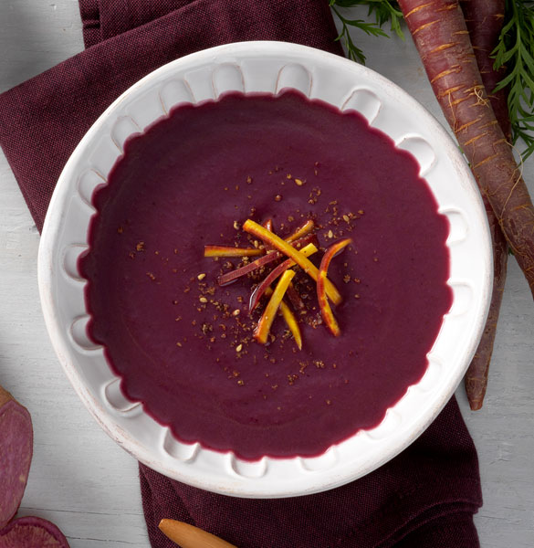 Purple Sweet Potato & Za’atar Soup