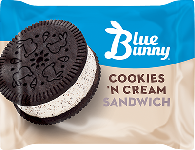 Blue Bunny Cookies N Cream Sandwich