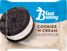 [GEO2360] Blue Bunny Cookies N Cream Sandwich