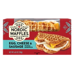 [NWF40200] Egg, Cheese & Sausage Waffle/Carton