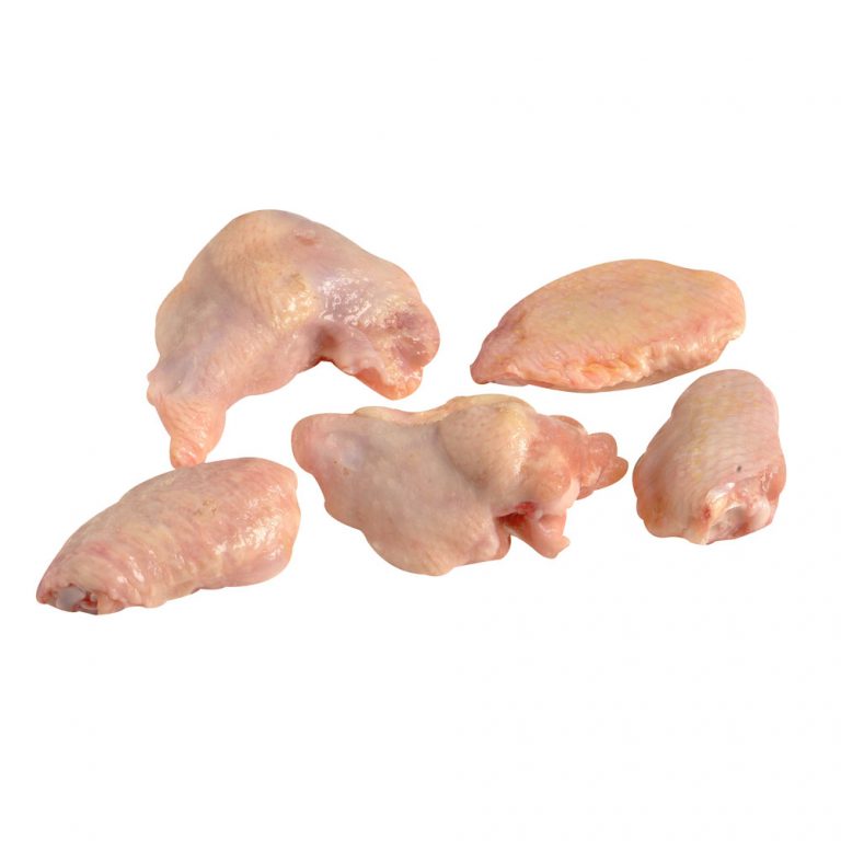 Agrosuper 10 Lb IQF 6-9 Count Chicken Wings Clear Bag