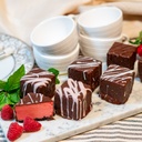 Raspberry Chocolate Dippers Cheesecake Squares