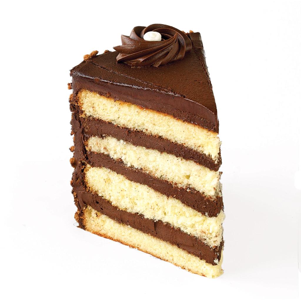 Tall Golden Fudge Cake