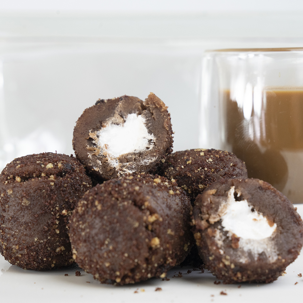 Marshmallow S'Mores Cake Bites
