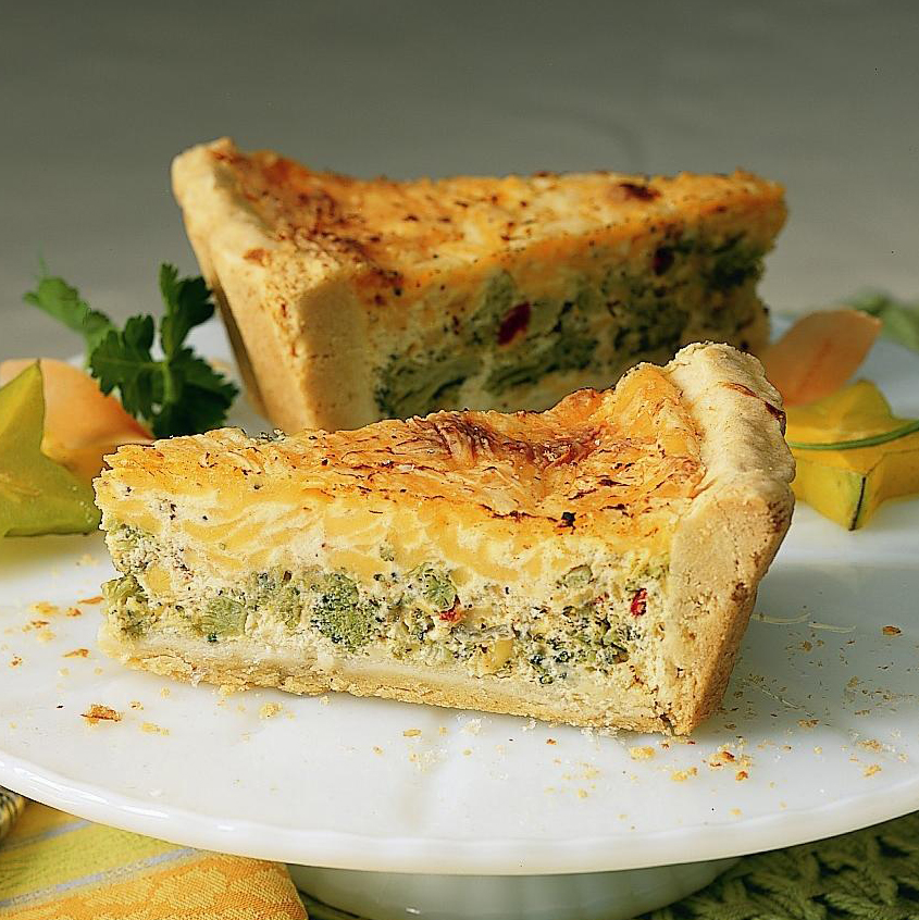 Broccoli Cheddar Quiche