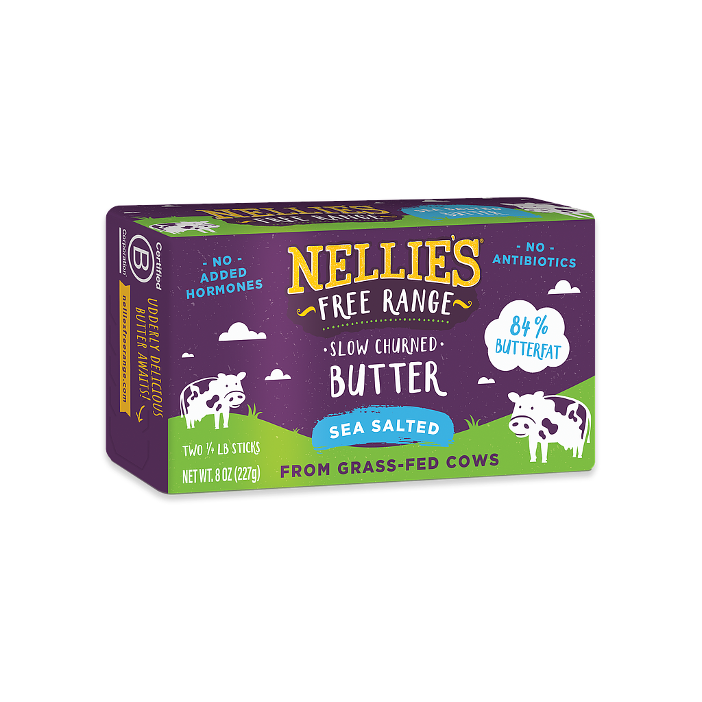 Nellie's Free Range Sea Salted Butter - 8 oz