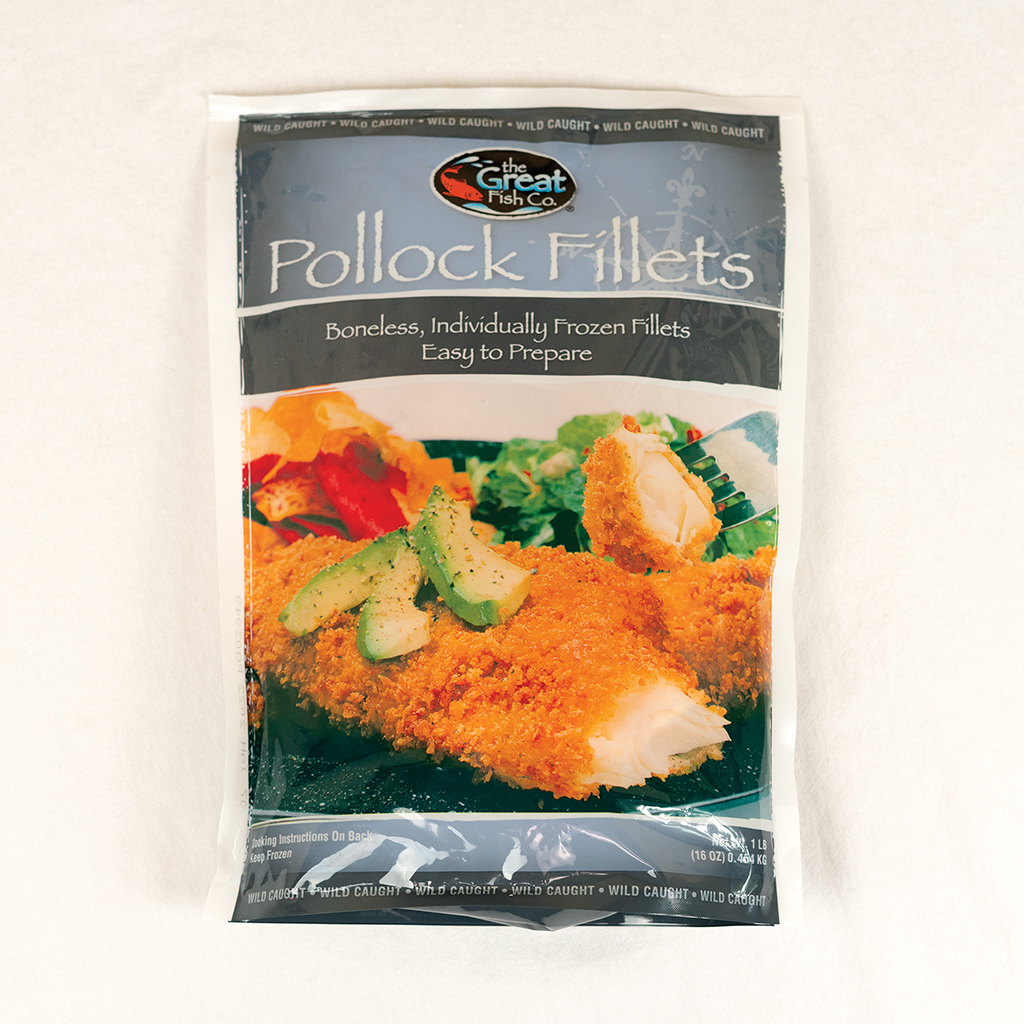 Pollock Fillets Boneless Skinless Raw Frozen 1# bag