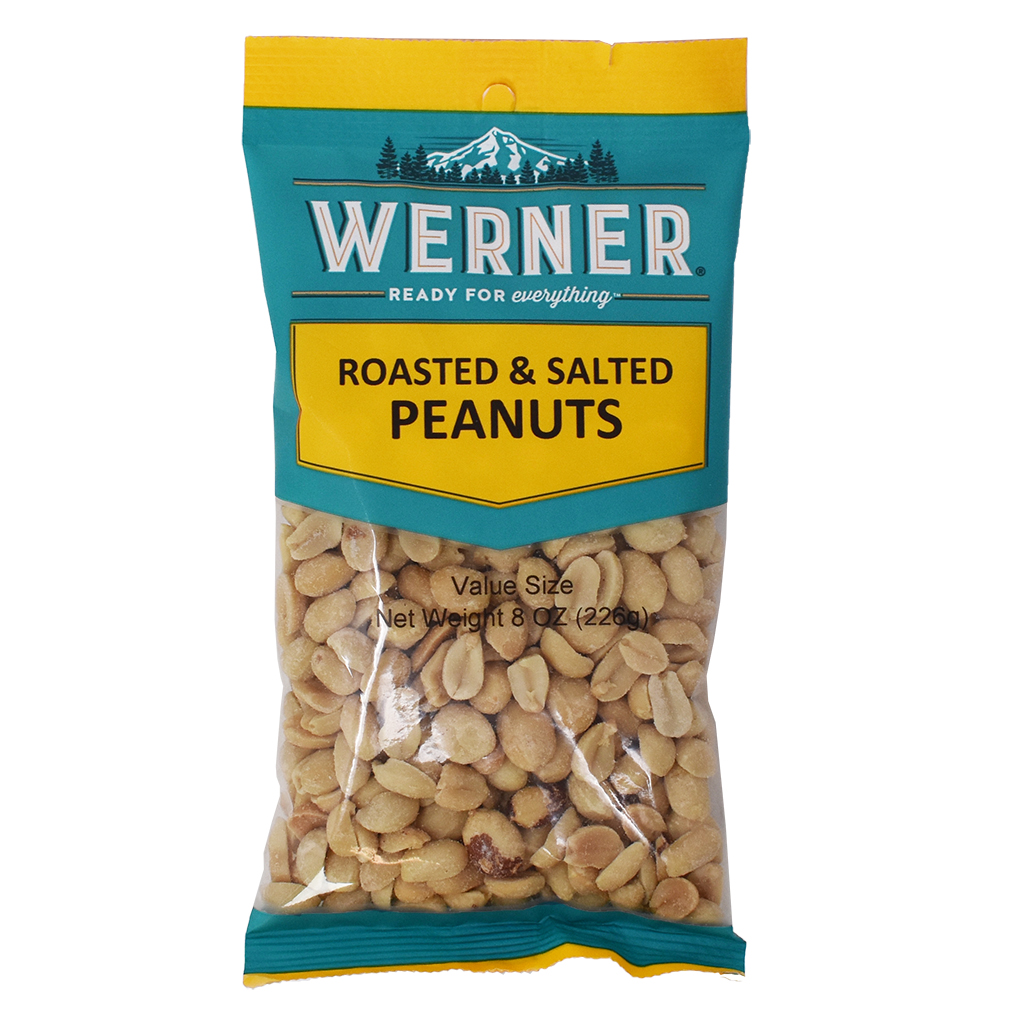 Value Size ROASTED SALTED PEANUTS 6/8oz