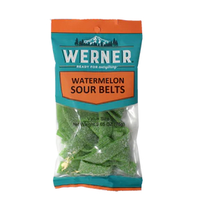 Value Size WATERMELON SOUR BELTS 6/2.65oz