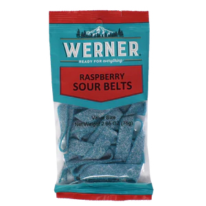 Value Size RASPBERRY SOUR BELTS 6/2.65oz