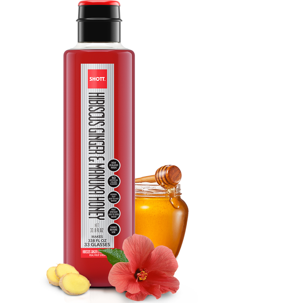 Hibiscus Ginger & Manuka Honey syrup 1Ltr