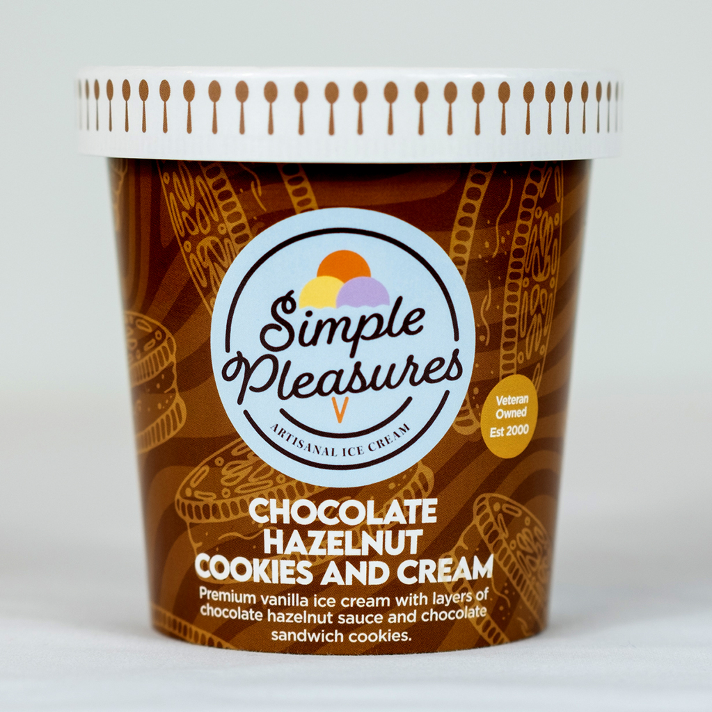 Simple Pleasures Chocolate Hazelnut Cookies & Cream Ice Cream
