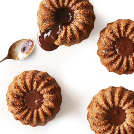 Gluten-Free-Vegan Molten Banana Cake