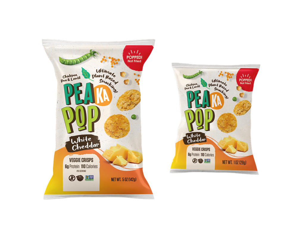 PeaKaPop Veggie Crisps White Cheddar 1 oz