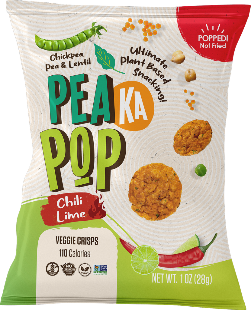PeaKaPop Veggie Crisps Chili Lime 1 oz