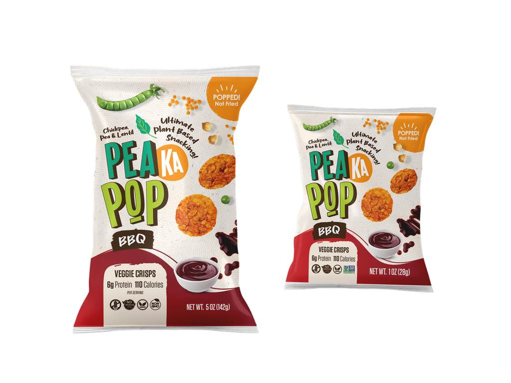 PeaKaPop Veggie Crisps BBQ 1 oz