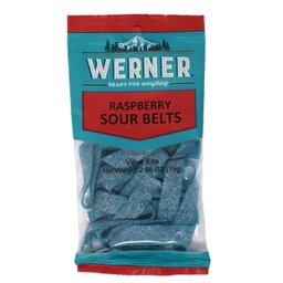 [WER01536] Value Size RASPBERRY SOUR BELTS 6/2.65oz