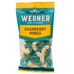 [WER01802] Value Size RASPBERRY RINGS 6/6.5oz