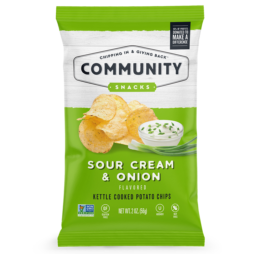 Kettle Chip Sour Cream & Onion 2oz. Soft Stuff Distributors